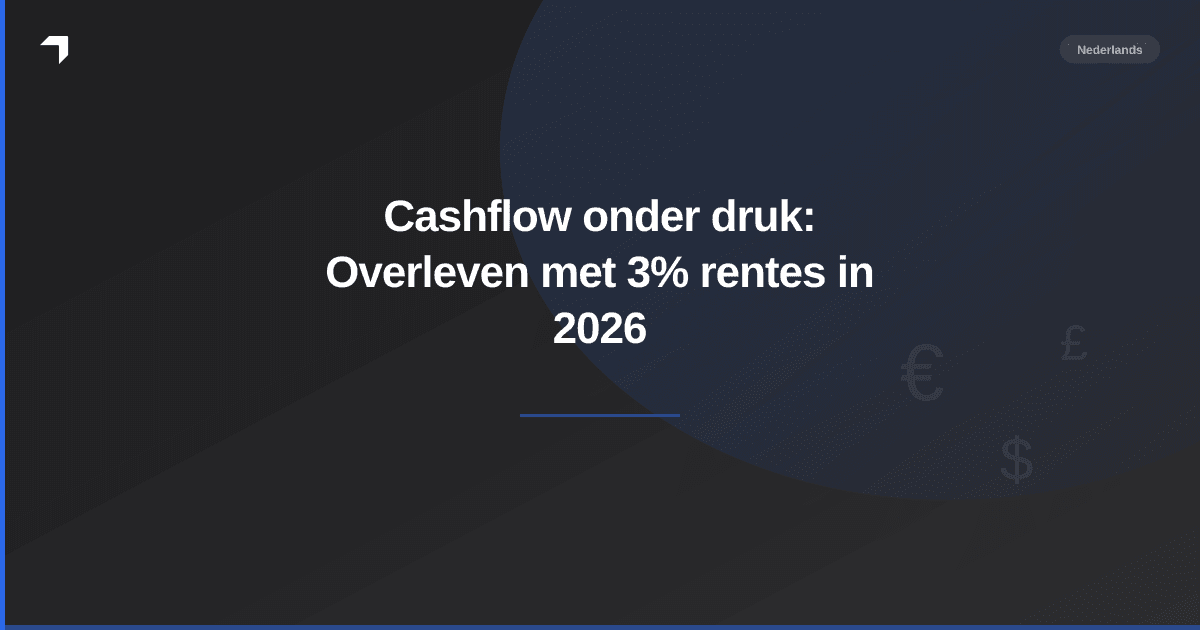 Cashflow onder druk: Overleven met 3% rentes in 2026