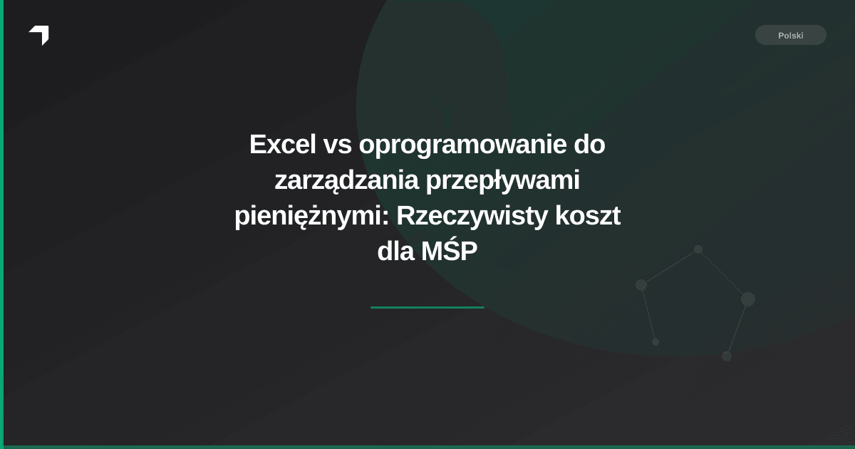 Excel vs oprogramowanie do zarządzania przepływami pieniężnymi: Rzeczywisty koszt dla MŚP