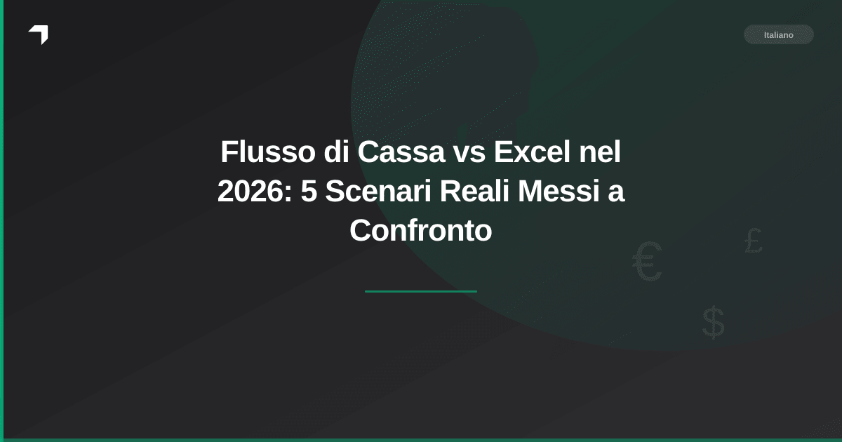 Flusso di Cassa vs Excel nel 2026: 5 Scenari Reali Messi a Confronto