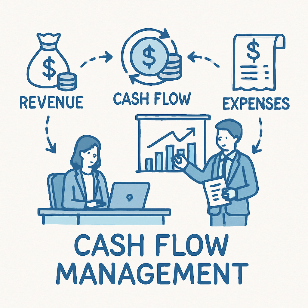 Business Cash Flow Management - Revenue, Cash Flow, Expenses