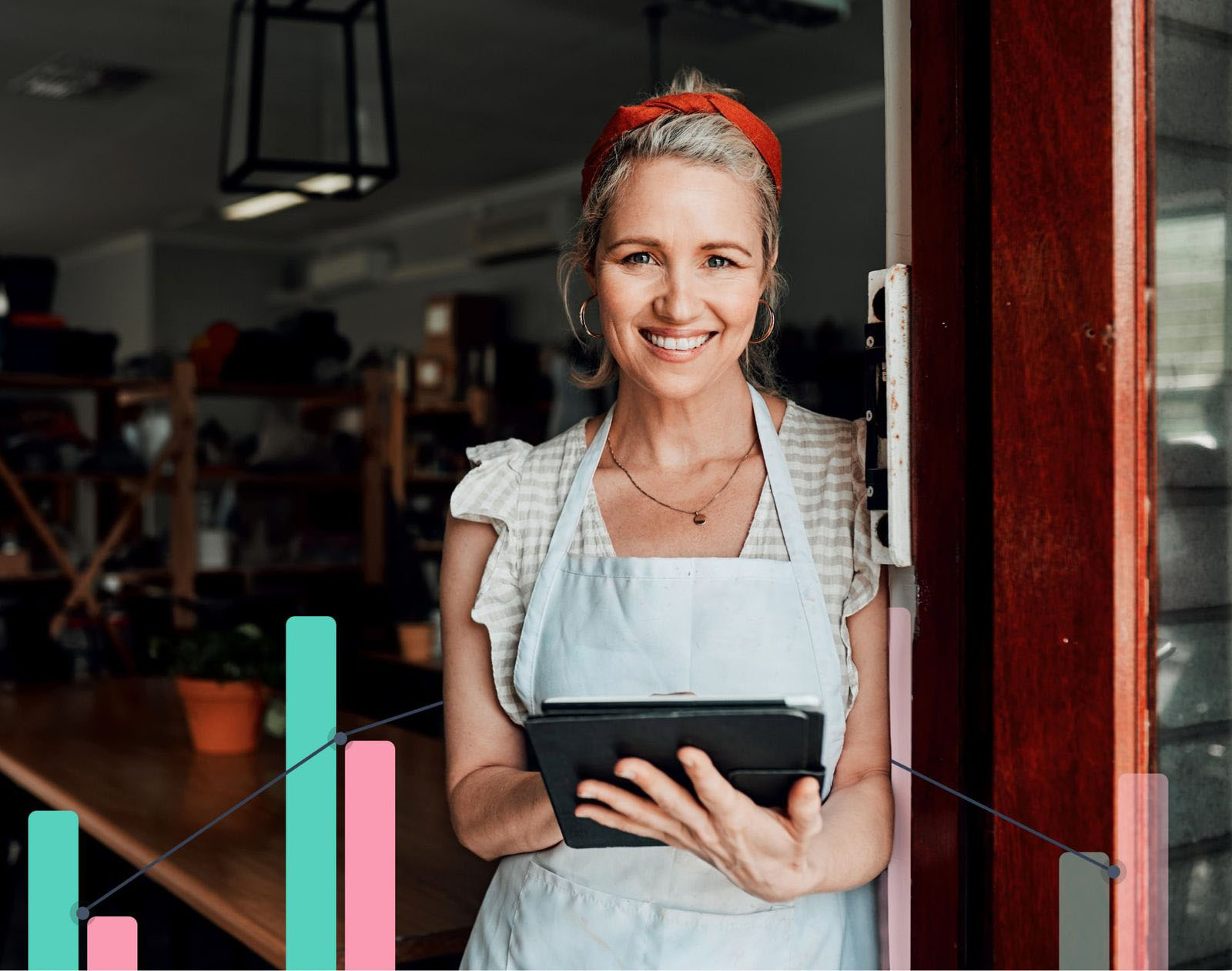 Business owner using Trezy cash flow management dashboard