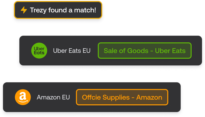 Trezy smart transaction categorization interface